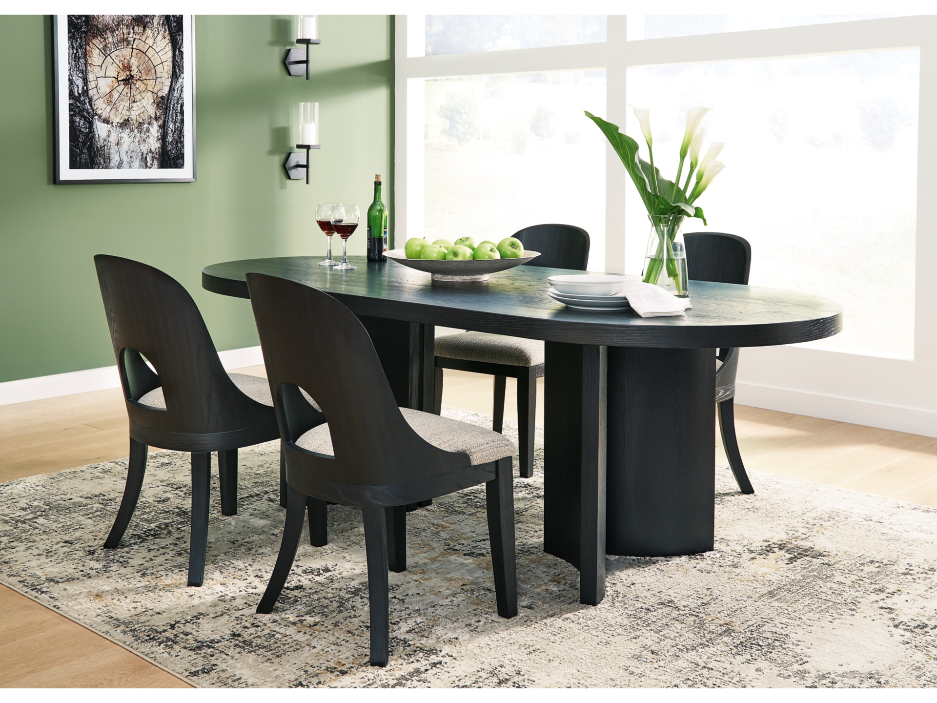 Rowanbeck Dining Table and 4 Chairs 