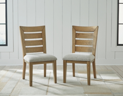 D841-04 Galliden Dining Chair (Set of 2), Light Brown sku D841-04