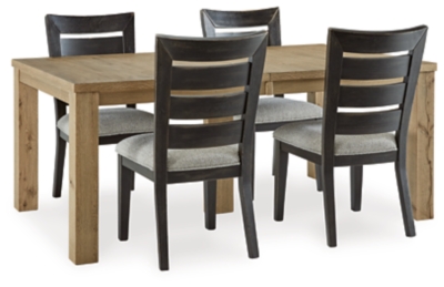 Galliden Dining Table and 4 Chairs, Light Brown