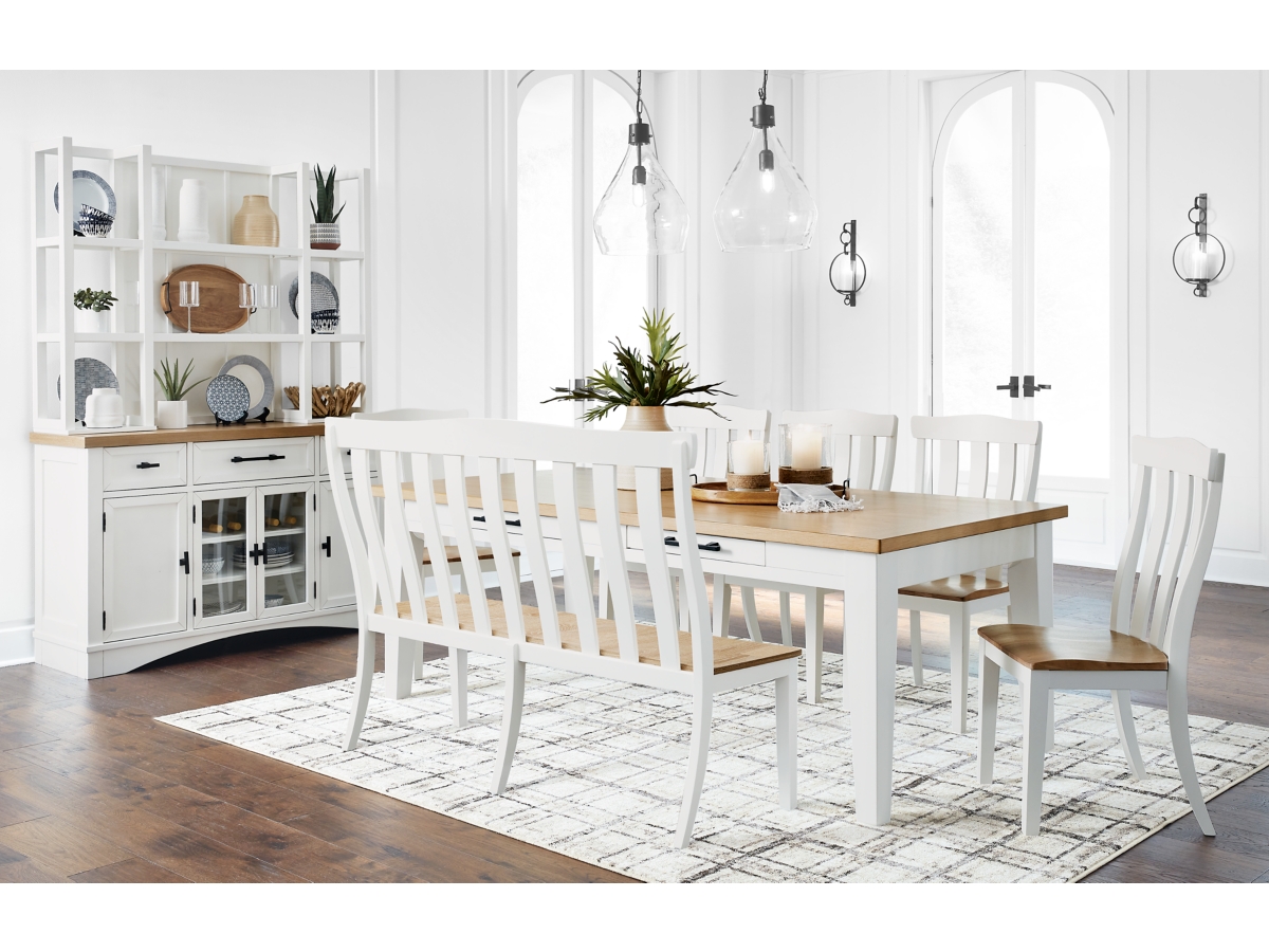 Ashley Furniture Industries ダイニングテーブル Ashley Hyland RECT DRM Table Set (5/CN) D258-225 - Portland, OR