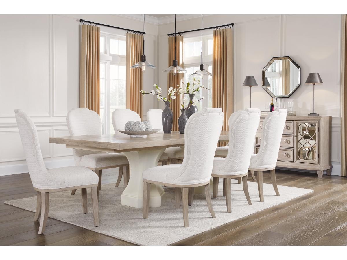 Dining table with eight chairs sale