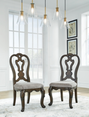 D947-01 Maylee Dining Chair (Set of 2), Dark Brown sku D947-01