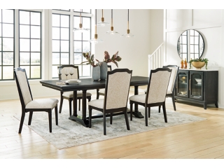 Johnelle Dining Table and 6 Chairs with Storage Ashley