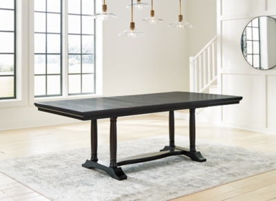 D971-45 Welltern Dining Extension Table, Black, Wood sku D971-45