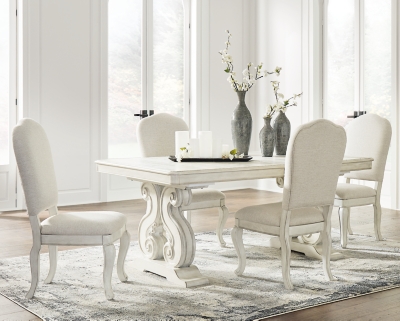 Arlendyne Dining Table and 4 Chairs, Antique White