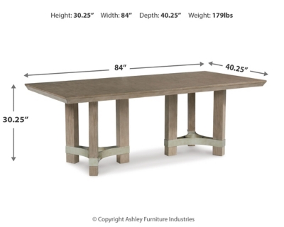 Chrestner Dining Table Dimensions
