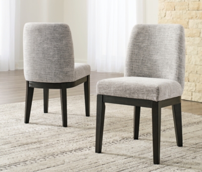 D984-01 Burkhaus Dining Side Chair (Set of 2), Beige/Dark  sku D984-01