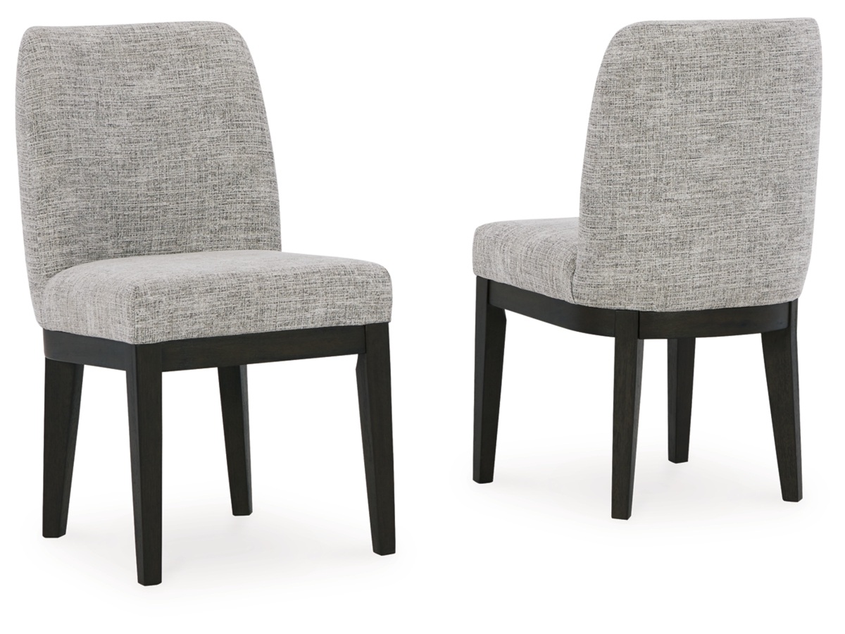 Burkhaus Side Chair - Beige/Dark Brown - (D984-01)
