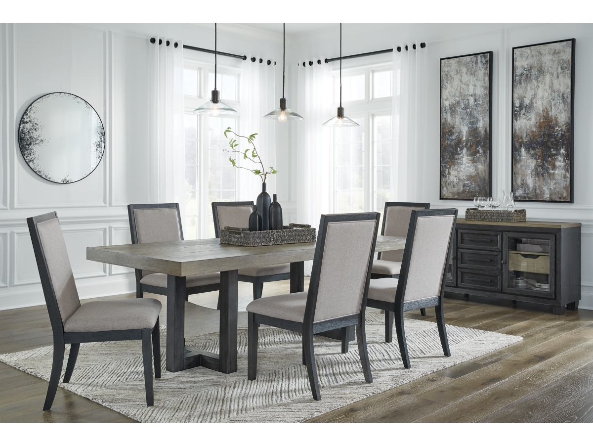 Ashley furniture glass on sale dining table