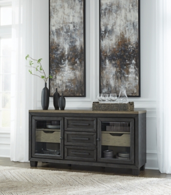 Buffet Cabinet Kitchen Dining Room Storage Organizer Sideboard Console Grey  Gray