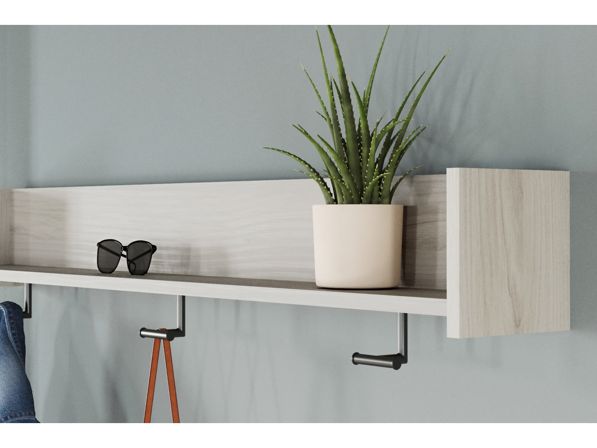 Socalle Wall Mounted Coat Rack with Shelf and 3 Hooks