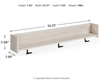 Socalle Wall Mounted Coat Rack with Shelf, , large