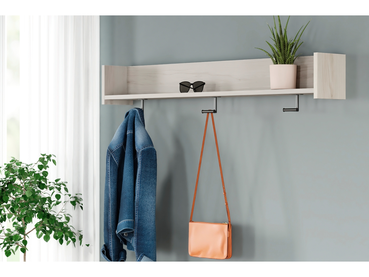 Socalle Wall Mounted Coat Rack with Shelf and 3 Hooks
