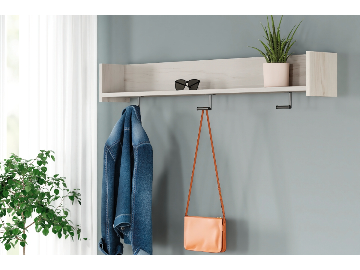 Wall Coat Rack Shelf, Wooden Hanger Shelf