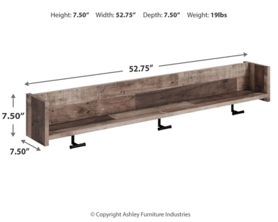 Neilsville Wall Mounted Coat Rack with Shelf, , large