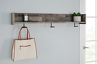 Neilsville Wall Mounted Coat Rack with Shelf, , rollover