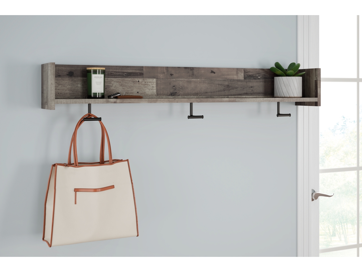 Large Wall Shelf With Hooks