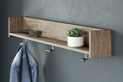 Coat Rack Shelf, Wall Coat Rack with Shelf, Wall Shelf with Hooks