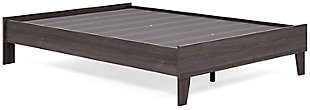 Brymont Full Platform Bed, Dark Gray, large