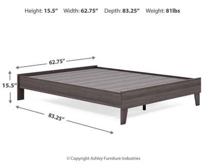 Brymont Queen Platform Bed, Dark Gray, large