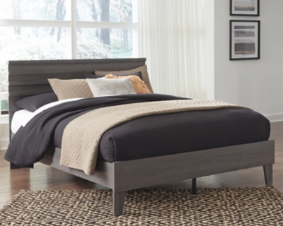 Brymont Queen Panel Platform Bed, Dark Gray, large