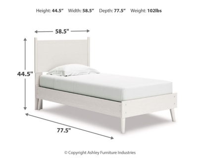 Aprilyn Twin Panel Bed, White, large