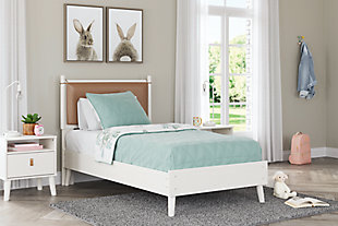 Aprilyn Twin Panel Bed, White, rollover