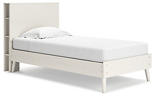 Aprilyn Twin Bookcase Bed, White, large