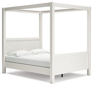 Aprilyn Queen Canopy Bed, White, large