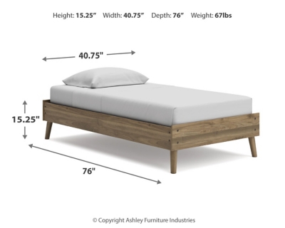 Aprilyn Twin Platform Bed, Honey, large