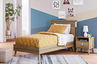 Aprilyn Twin Bookcase Bed, Honey, rollover