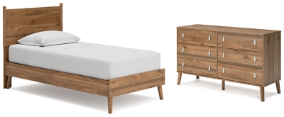 Aprilyn Twin Panel Bed with Dresser, Honey, large