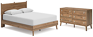 Aprilyn Queen Panel Bed with Dresser, Honey, large