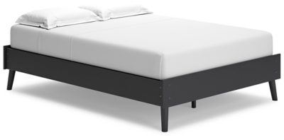 Charlang Full Platform Bed, Black, large