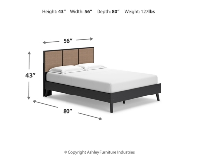 Charlang Full Panel Platform Bed, Two-tone, large