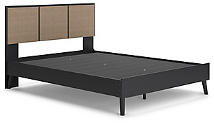 Charlang Queen Panel Platform Bed, Two-tone, rollover