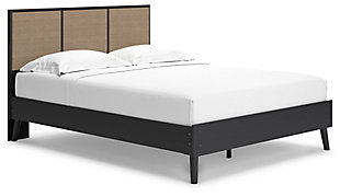 Charlang Queen Panel Platform Bed, Two-tone, large
