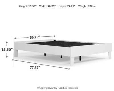 Piperton Full Platform Bed, White, large