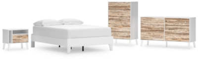 Piperton Queen Platform Bed with Dresser, Chest and Nightstand