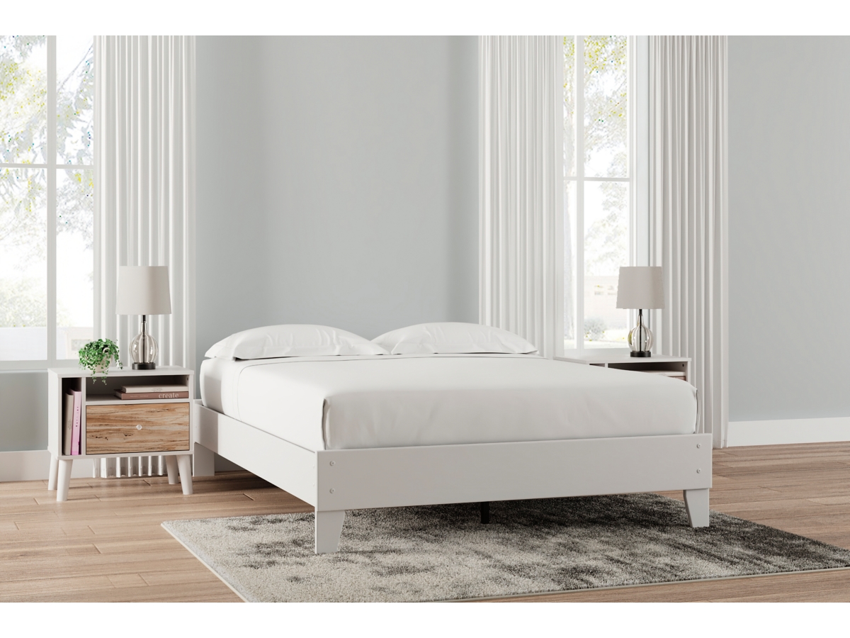 The Piperton Brown/White Twin Panel Platform Bed is available at Complete  Suite Furniture, serving the Pacific Northwest.