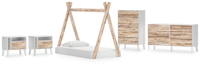 Piperton Twin Tent Bed with Dresser, Chest and 2 Nightstands