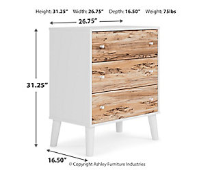 Piperton Chest of Drawers, Two-tone Brown/White, large