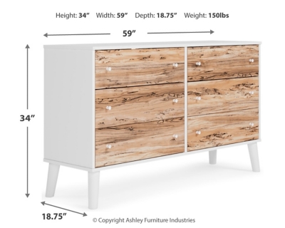 Piperton Dresser, Two-tone Brown/White, large