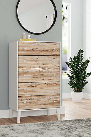 Piperton Chest of Drawers, Two-tone Brown/White, rollover