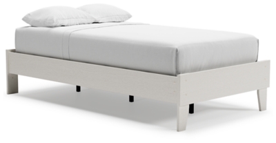 Vaibryn Twin Platform Bed, White, rollover