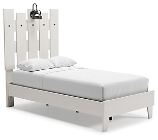 Vaibryn Twin Panel Platform Bed, Two-tone, large