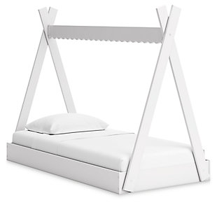 Hallityn Twin Tent Bed, White, large