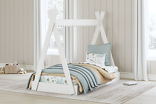 Hallityn Twin Tent Bed, White, rollover