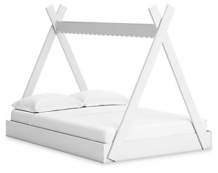 Hallityn Full Tent Bed, White, large