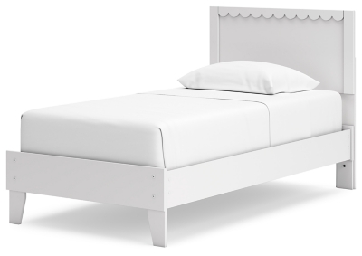 Hallityn Twin Panel Platform Bed, White, large